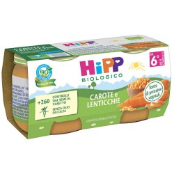 Hipp Bio Omogeneizzato Carote-lenticchie 2x80 G
