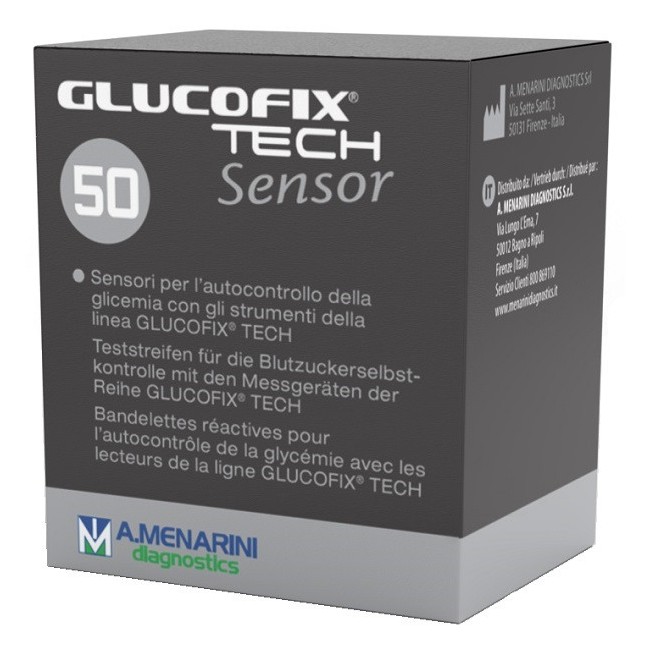 Strisce Misurazione Glicemia Glucofix Tech Sensor 50 Pezzi