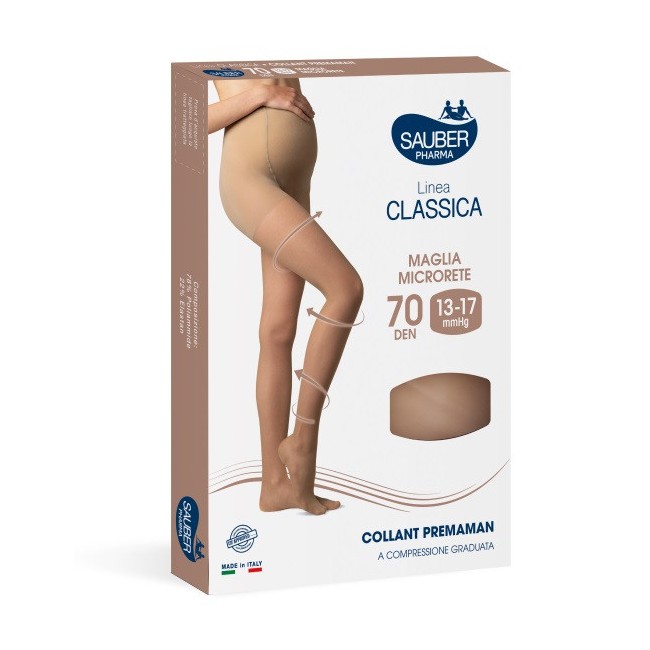 Sauber Collant 70 Denari Premaman Maglia Microrete Neutro Beige 2 Linea Classica Sauber Collant 70 Denari Premaman Maglia Microrete Neutro Beige 2 Linea Classica