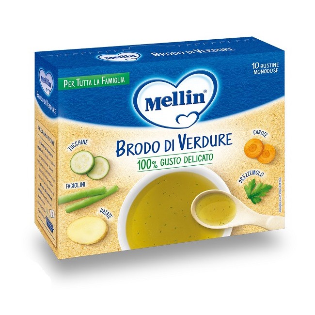 Mellin Brodo Di Verdure 10 X 8 G