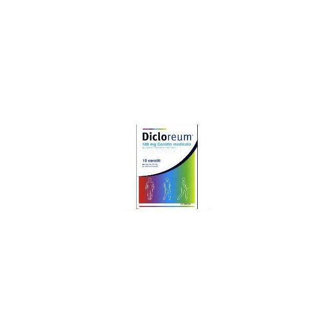 DICLOREUM 10 cerotti medicati 180 mg Diclofenac idrossietilpirrolidina DICLOREUM 10 cerotti medicati 180 mg Diclofenac idrossietilpirrolidina