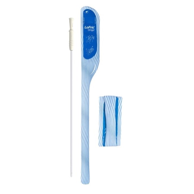 CATETERE URINARIO IDROFILO MONOUSO CON SOLUZIONE SALINA LOFRIC ORIGO FLEXIBLE CH12 TIEMANN 40 CM 30 PEZZI