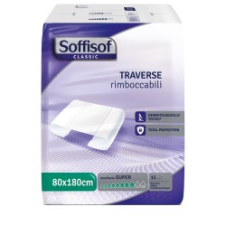 Traversa Per Incontinenza Soffisof Classic 8 Gocce 80 X 180 15 Pezzi