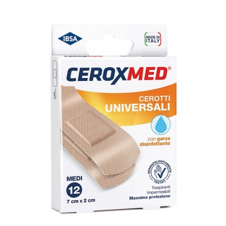 Cerotti Universali Ceroxmed Con Garza Disinfettante Medi 7x2cm 12 Pezzi Cerotti Universali Ceroxmed Con Garza Disinfettante Medi 7x2cm 12 Pezzi