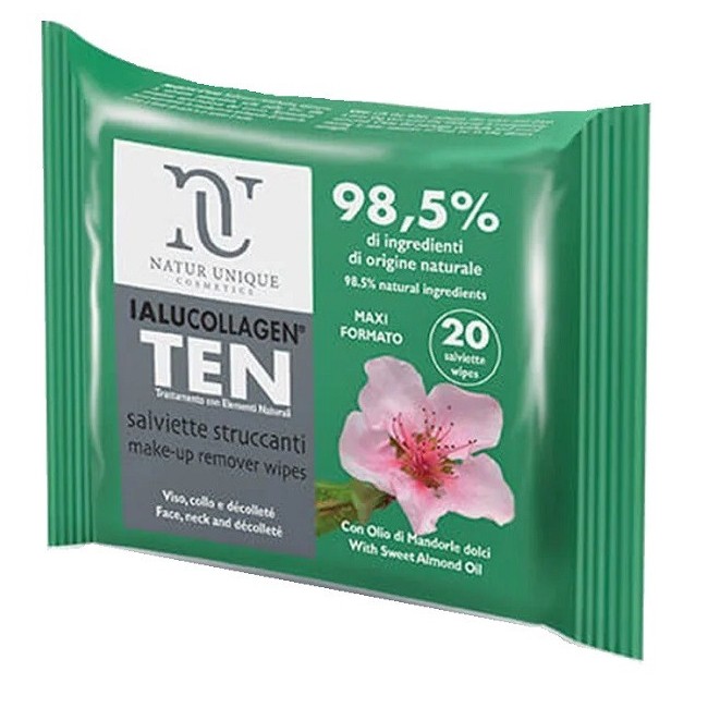 Ialucollagen Ten Salviette Struccanti Viso Confezione Da 20 Salviette Maxi