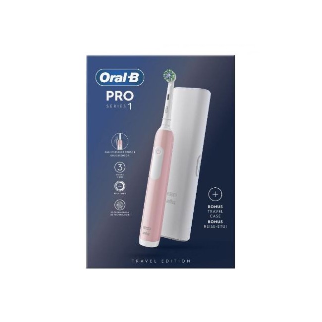 Oralb Pro 1 Rosa Spazzolino Elettrico+tc Oralb Pro 1 Rosa Spazzolino Elettrico+tc