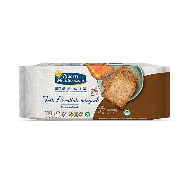 Piaceri Mediterranei Fette Biscottate Integrali 110 G