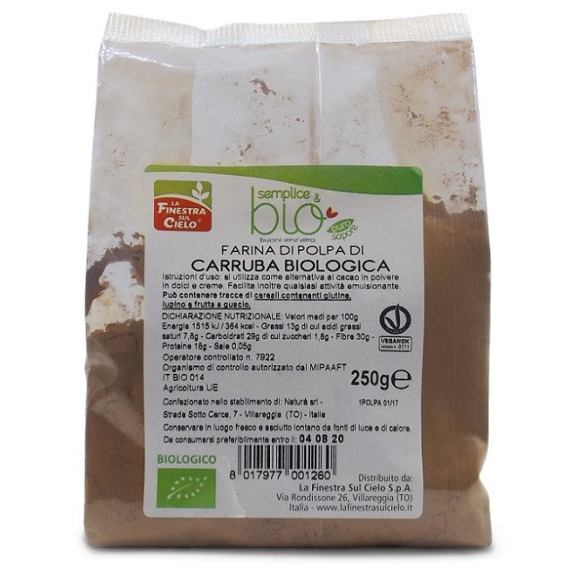 Polpa Di Carruba Farina Bio 250 G Polpa Di Carruba Farina Bio 250 G