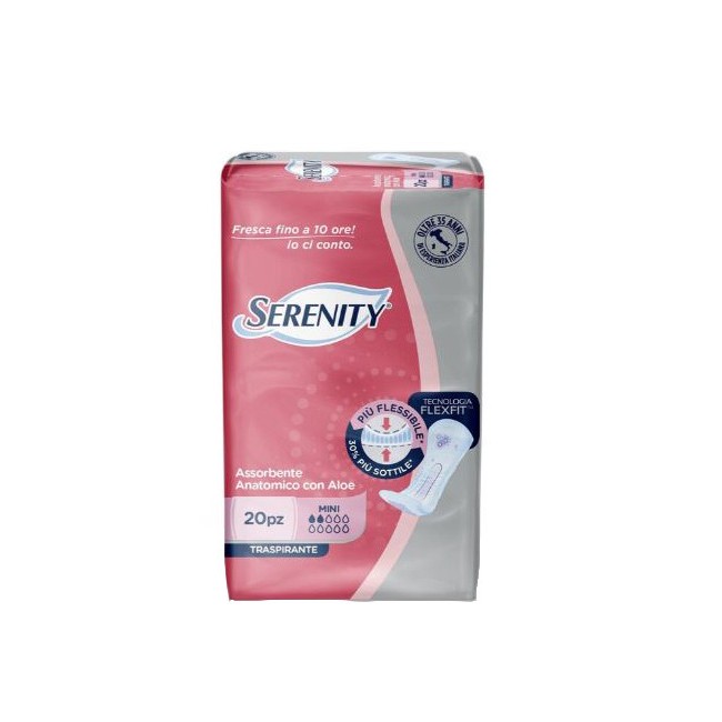 Serenity Assorbente Anatomico Con Aloe Flexit Mini 20 Pezzi Serenity Assorbente Anatomico Con Aloe Flexit Mini 20 Pezzi