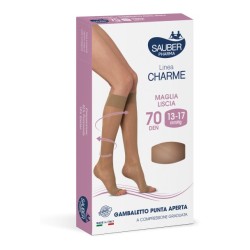 Sauber Gambaletto Open Toe 70 Denari Maglia Liscia Medio Taglia 2