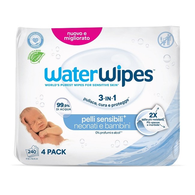 Waterwipes Bio 4 X 60 Pezzi Waterwipes Bio 4 X 60 Pezzi