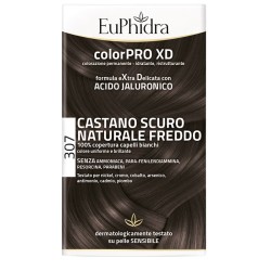 Euphidra Colorpro Xd 307 Castano Scu Naturale F Colore + Attivante + Balsamo + Cuffia + Guanti