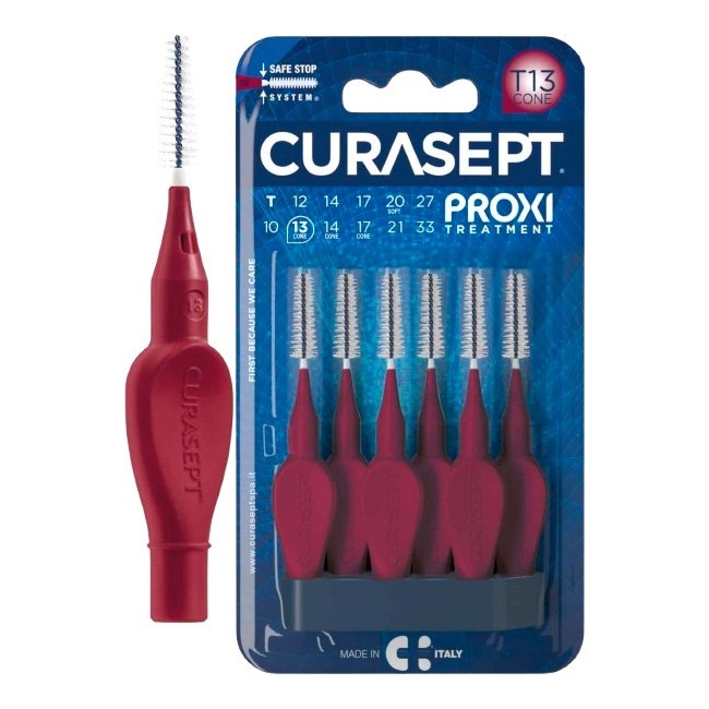 Curasept Proxi T13 Cone Bordeaux 6 Pezzi Curasept Proxi T13 Cone Bordeaux 6 Pezzi
