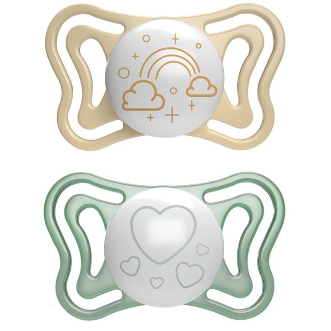 Chicco Succhietto Light Lumi Silicone 2-6m 2 Pezzi Chicco Succhietto Light Lumi Silicone 2-6m 2 Pezzi