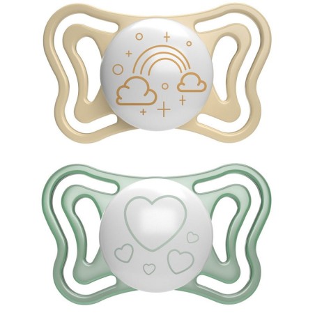 Chicco Succhietto Light Lumi Silicone 2-6m 2 Pezzi Chicco Succhietto Light Lumi Silicone 2-6m 2 Pezzi