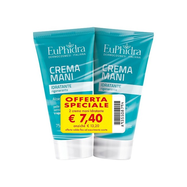 Euphidra Abbinata Crema Mani Idratante Termoformati 2 Pezzi Euphidra Abbinata Crema Mani Idratante Termoformati 2 Pezzi