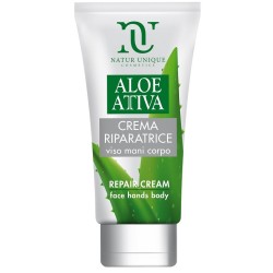 Tubo da 150 ml di Aloe Attiva Crema Riparatrice Per Irritazioni Cutanee.