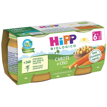 Hipp Bio Omogeneizzato Carote-ceci 2x80 G Hipp Bio Omogeneizzato Carote-ceci 2x80 G