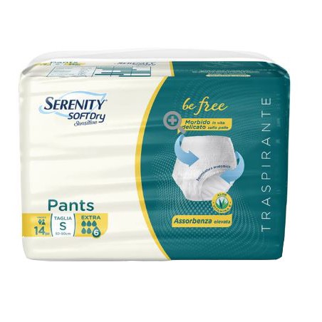 Serenity Pants Sd Sensitive Be Free Super Taglia S 14 Pezzi Serenity Pants Sd Sensitive Be Free Super Taglia S 14 Pezzi