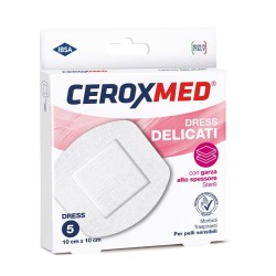 Dress Delicati Ceroxmed Con Garza Alto Spessore Per Pelli Sensibili 10x10cm 5 Pezzi