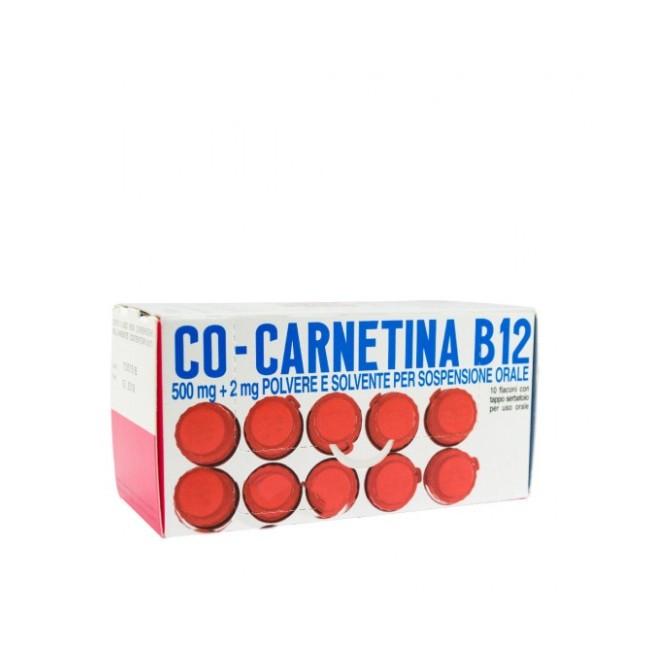 Co-Carnetin B12 500mg + 2mg Soluzione Orosolubile 10 Flaconcini