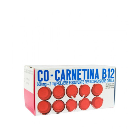 Co-Carnetin B12 500mg + 2mg Soluzione Orosolubile 10 Flaconcini