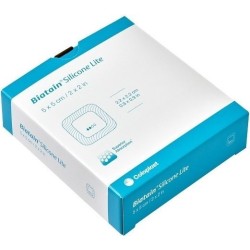 Medicazione Biatain In Schiuma Di Poliuretano Con Bordo Adesivo In Silicone Lite 5x5 Cm 5 Pezzi