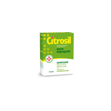 Citrosil 0,175% Garze Impregnate Disinfettante 8 Pezzi