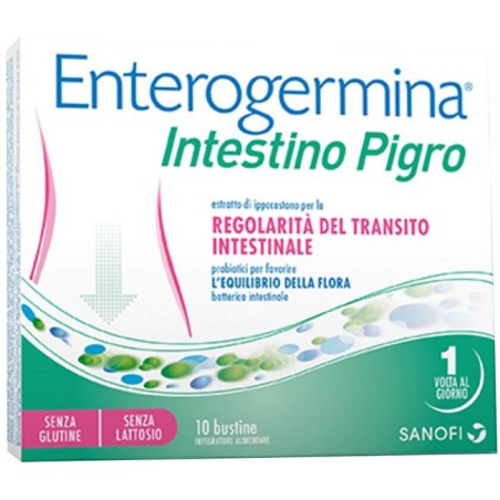 Confezione da 20 bustine di Enterogermina Intestino Pigro Integratore Contro La Stitichezza.