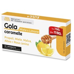 Sanavita Gola Miele & Limone 24 Caramelle