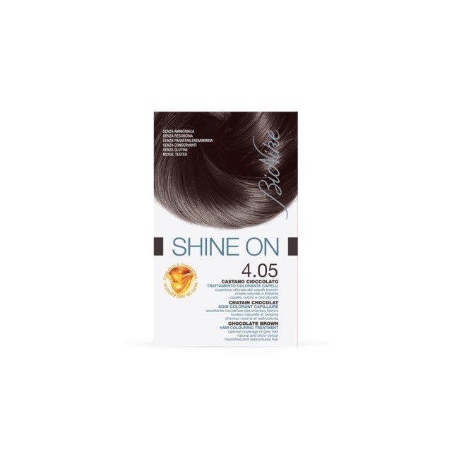 BIONIKE SHINE ON TRATTAMENTO COLORANTE CAPELLI CASTANO CIOCCOLATO 4.05 BIONIKE SHINE ON TRATTAMENTO COLORANTE CAPELLI CASTANO CIOCCOLATO 4.05
