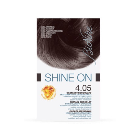 BIONIKE SHINE ON TRATTAMENTO COLORANTE CAPELLI CASTANO CIOCCOLATO 4.05