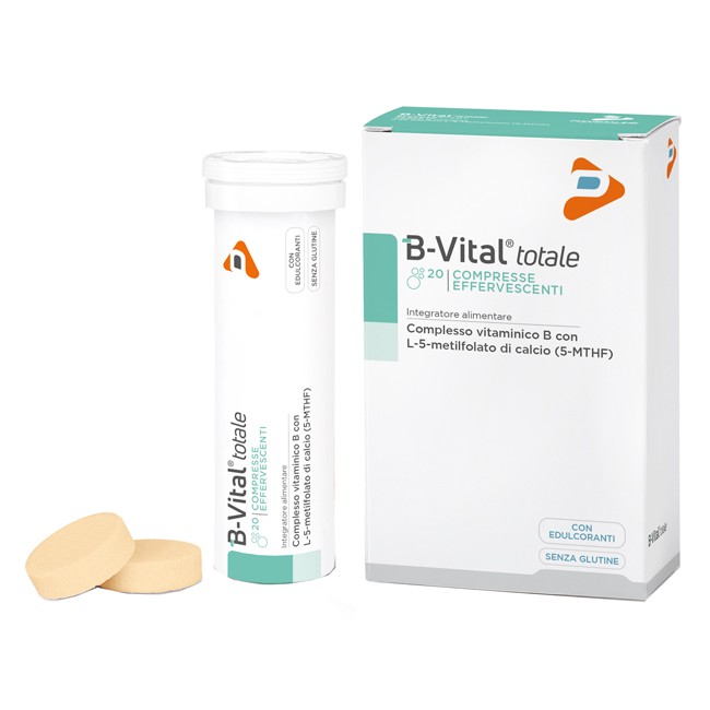 Confezione da 20 compresse effervescenti di B-Vital totale integratore multivitaminico Confezione da 20 compresse effervescenti di B-Vital totale integratore multivitaminico