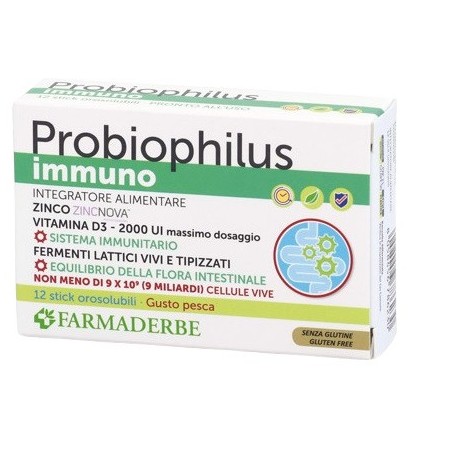 Probiophilus Immuno 12stick Pack Orosolubili 12 G Gusto Pesca Probiophilus Immuno 12stick Pack Orosolubili 12 G Gusto Pesca