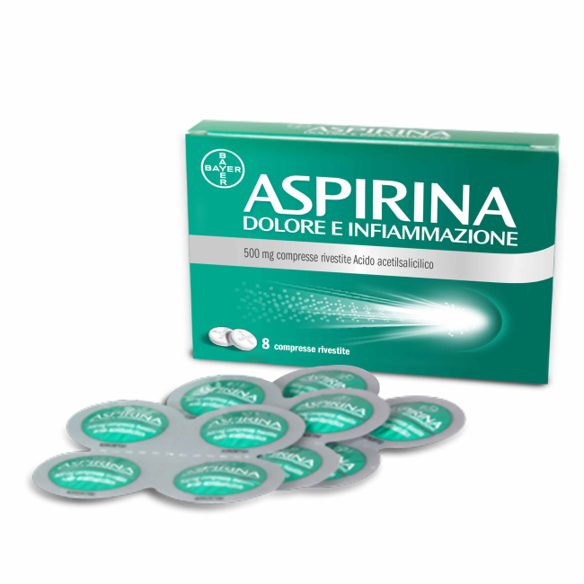 Bayer Aspirina Dolore E Infiammazione 500mg 8 Compresse Rivestite Bayer Aspirina Dolore E Infiammazione 500mg 8 Compresse Rivestite