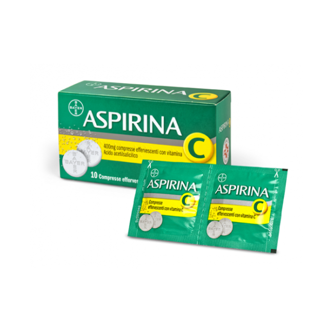 Confezione da 10 compresse effervescenti di Aspirina C Farmaco Antinfiammatorio Antidolorifico Antipiretico Per Influenza. Confezione da 10 compresse effervescenti di Aspirina C Farmaco Antinfiammatorio Antidolorifico Antipiretico Per Influenza.