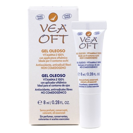 Tubetto da 8 ml di Vea Oft Gel Oleoso Contorno Occhi Emolliente