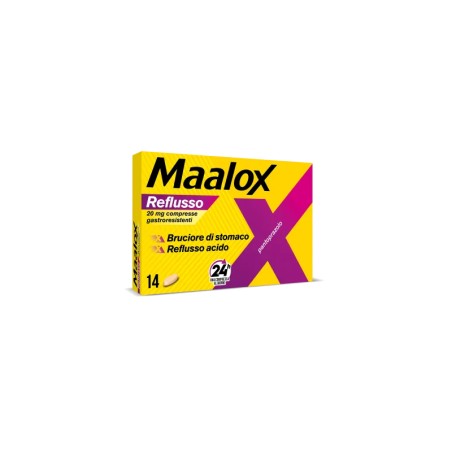 Maalox Reflusso Gastroprotettore Per Acidità E Bruciore Di Stomaco Pantoprazolo 20 Mg 14 Compresse
