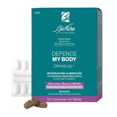 Confezione da 60 Compresse di Bionike Defence My Body Drenaleg+ Integratore Alimentare Drenante Confezione da 60 Compresse di Bionike Defence My Body Drenaleg+ Integratore Alimentare Drenante