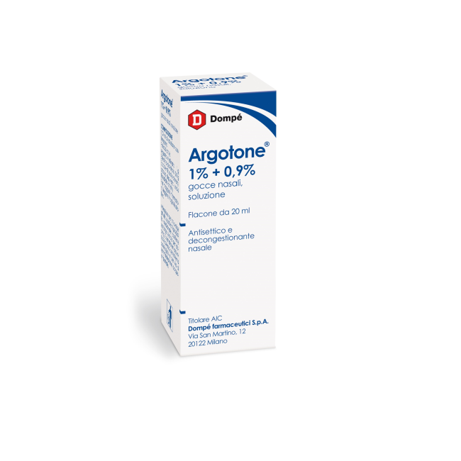 Argotone 1% + 0.9% Gocce Nasali 20ml Argotone 1% + 0.9% Gocce Nasali 20ml