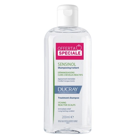 Flacone da 200 ml di Ducray Sensinol Shampoo Trattante Anti Prurito
