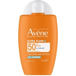 Flacone da 50 ml di Avene Solari Fluido Viso Oil Control Spf 50+