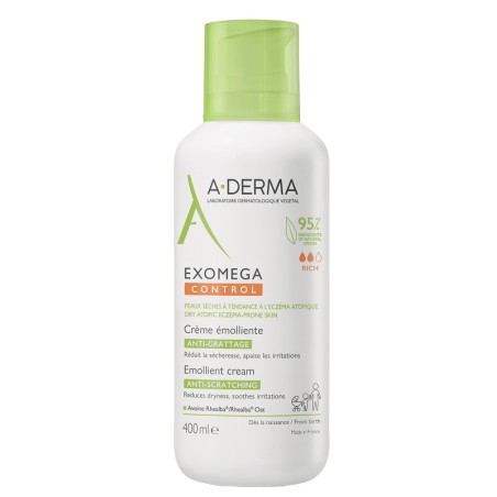 Flacone da 400 ml di A-Derma Exomega Control Crema Emolliente