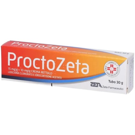 Proctozeta Crema Rettale Per Emorroidi e Ragadi Anali Lidocaina E Idrocortisone 30 Grammi