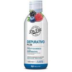 Flacone da 500 ml di Marco Viti Depurativo Plus Senza Zucchero Integratore Per La Salute Del Fegato Gusto Frutti Di Bosco.