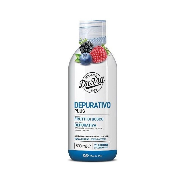 Flacone da 500 ml di Marco Viti Depurativo Plus Senza Zucchero Integratore Per La Salute Del Fegato Gusto Frutti Di Bosco. Flacone da 500 ml di Marco Viti Depurativo Plus Senza Zucchero Integratore Per La Salute Del Fegato Gusto Frutti Di Bosco.