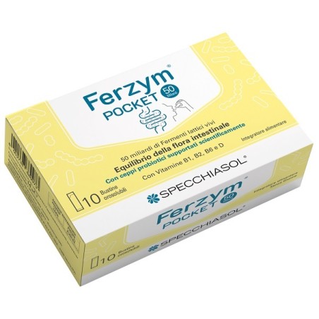 Specchiasol Ferzym Pocket Integratore Di Probiotici 10 Bustine Orosolubili