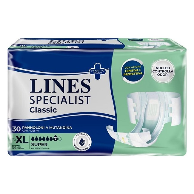 Pannolone A Mutanda Lines Specialist Classic Super Pm Xl 30 Pezzi Pannolone A Mutanda Lines Specialist Classic Super Pm Xl 30 Pezzi