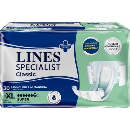 Pannolone A Mutanda Lines Specialist Classic Super Pm Xl 30 Pezzi Pannolone A Mutanda Lines Specialist Classic Super Pm Xl 30 Pezzi