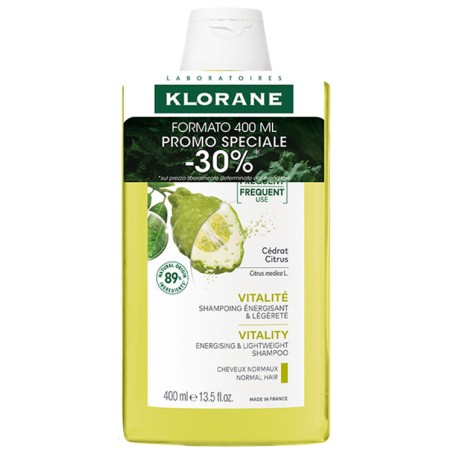 Flacone da 400 ml di Klorane Shampoo Polpa di Cedro Flacone da 400 ml di Klorane Shampoo Polpa di Cedro